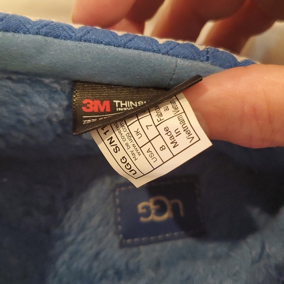 UGG WOMEN'S 8 TASMAN PUFFER SHEARLING LINED SLIPPERS ROYAL BLUE - Picture 6 of 6